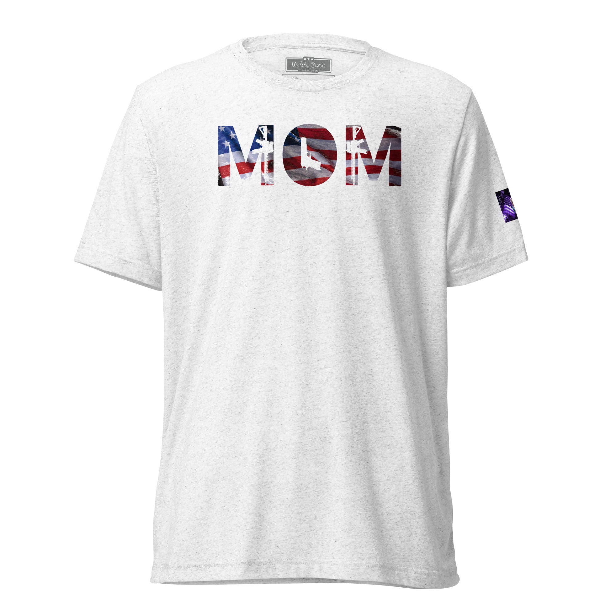 Constitutes - American Mom Political Shirt. White. Bold. Feminine. Traditional.