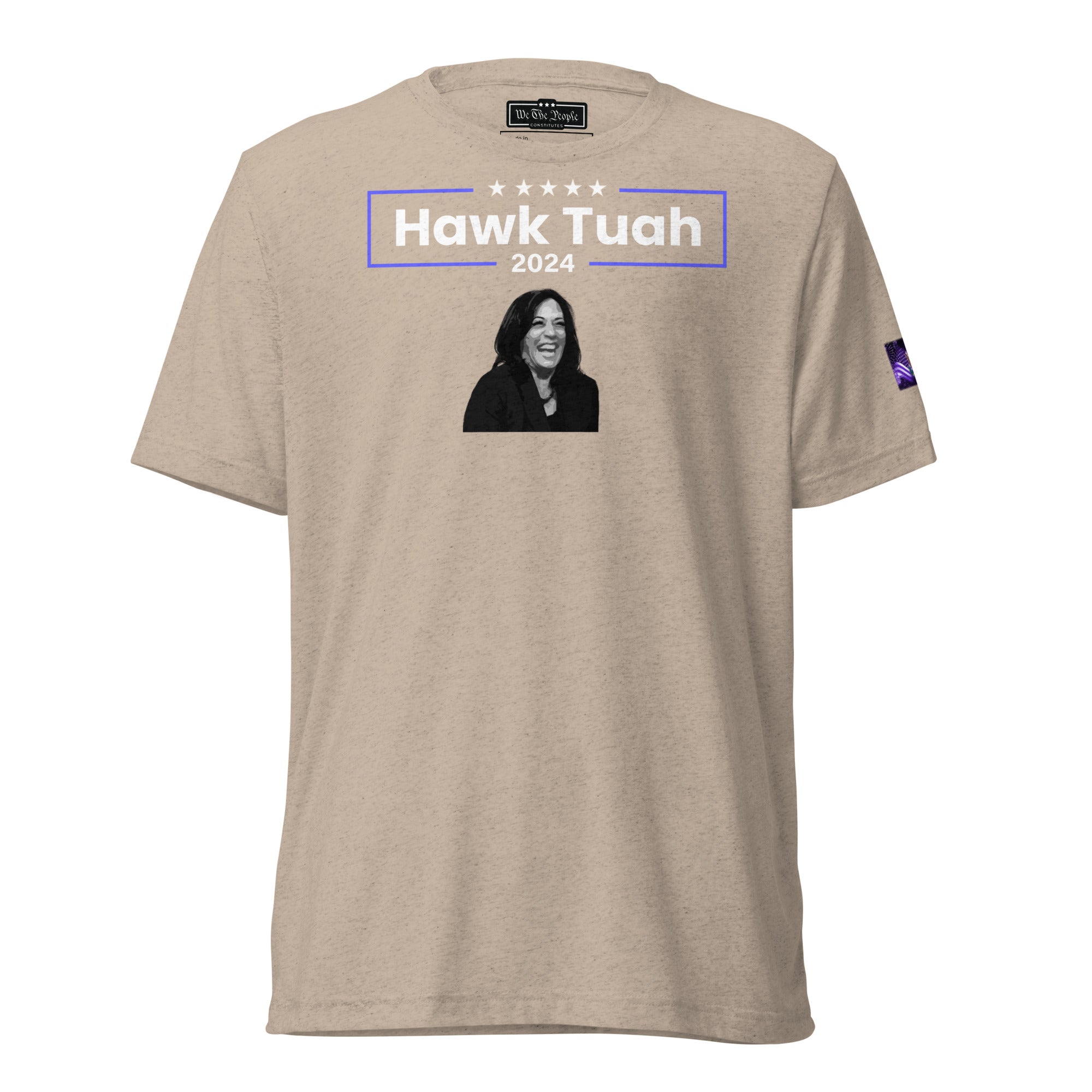 Constitutes - Hawk Tuah. Khaki Political Shirt. Spit On That Thang. 