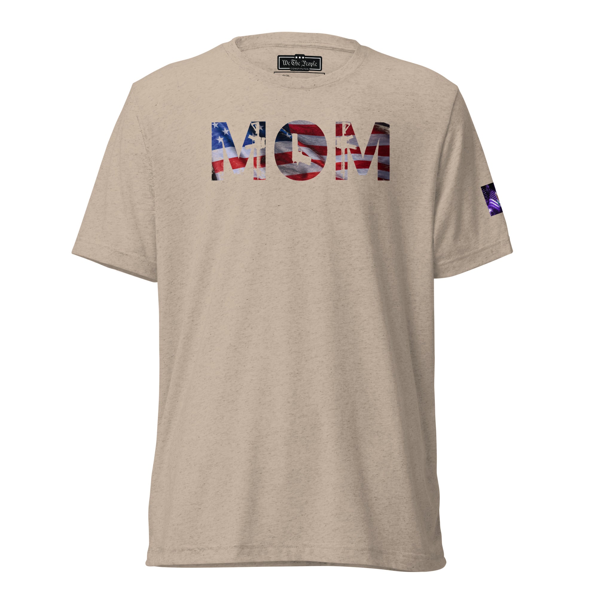 Constitutes - American Mom Political Shirt. Khaki. Bold. Feminine. Traditional.