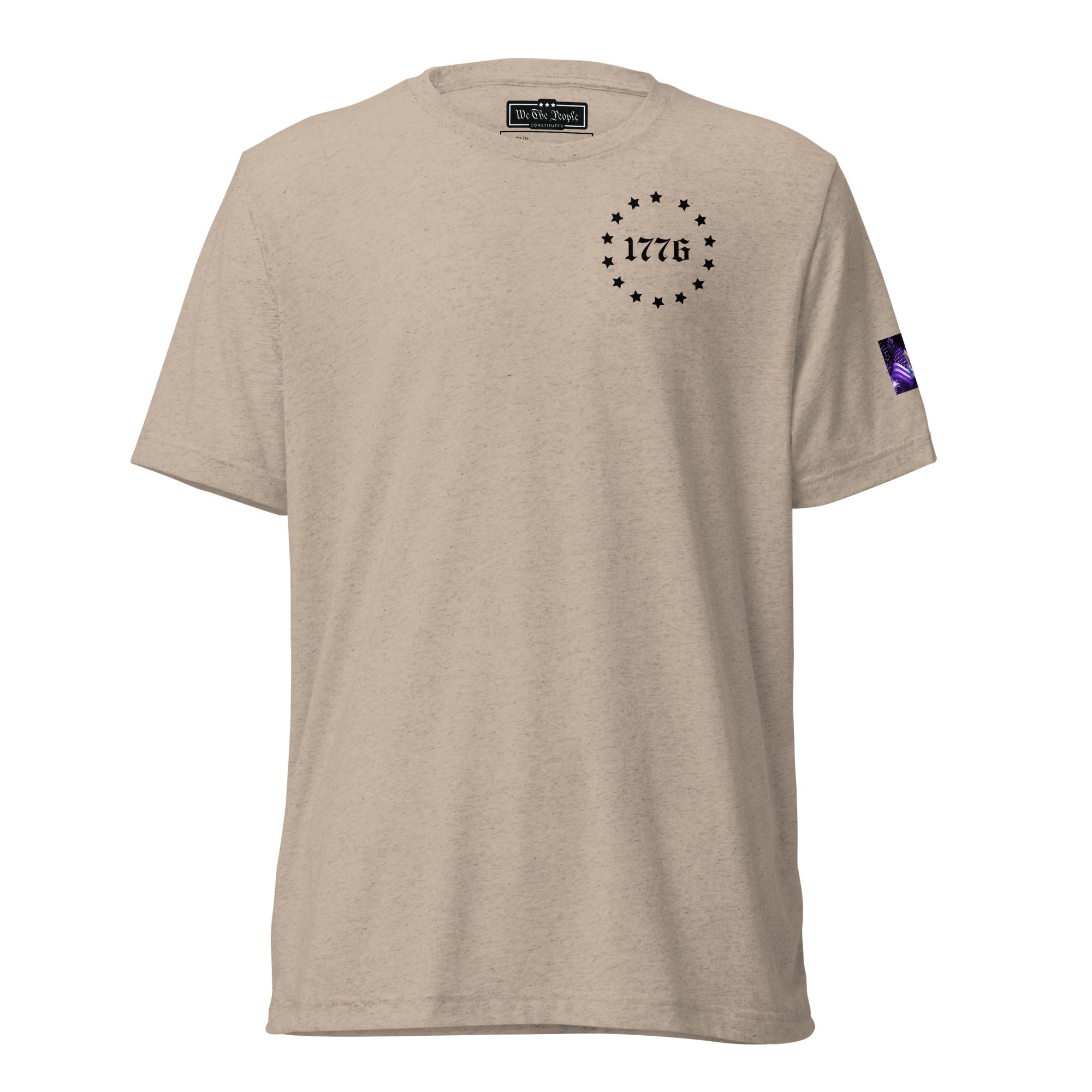 Constitutes - 1776 Political Shirt. Khaki. Sic Semper Tyrannis.